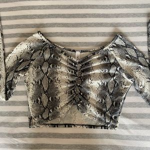 Snake print crop top